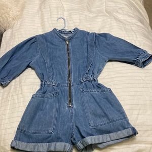 Bellerose denim romper with zipper.   Super cute. Size 12